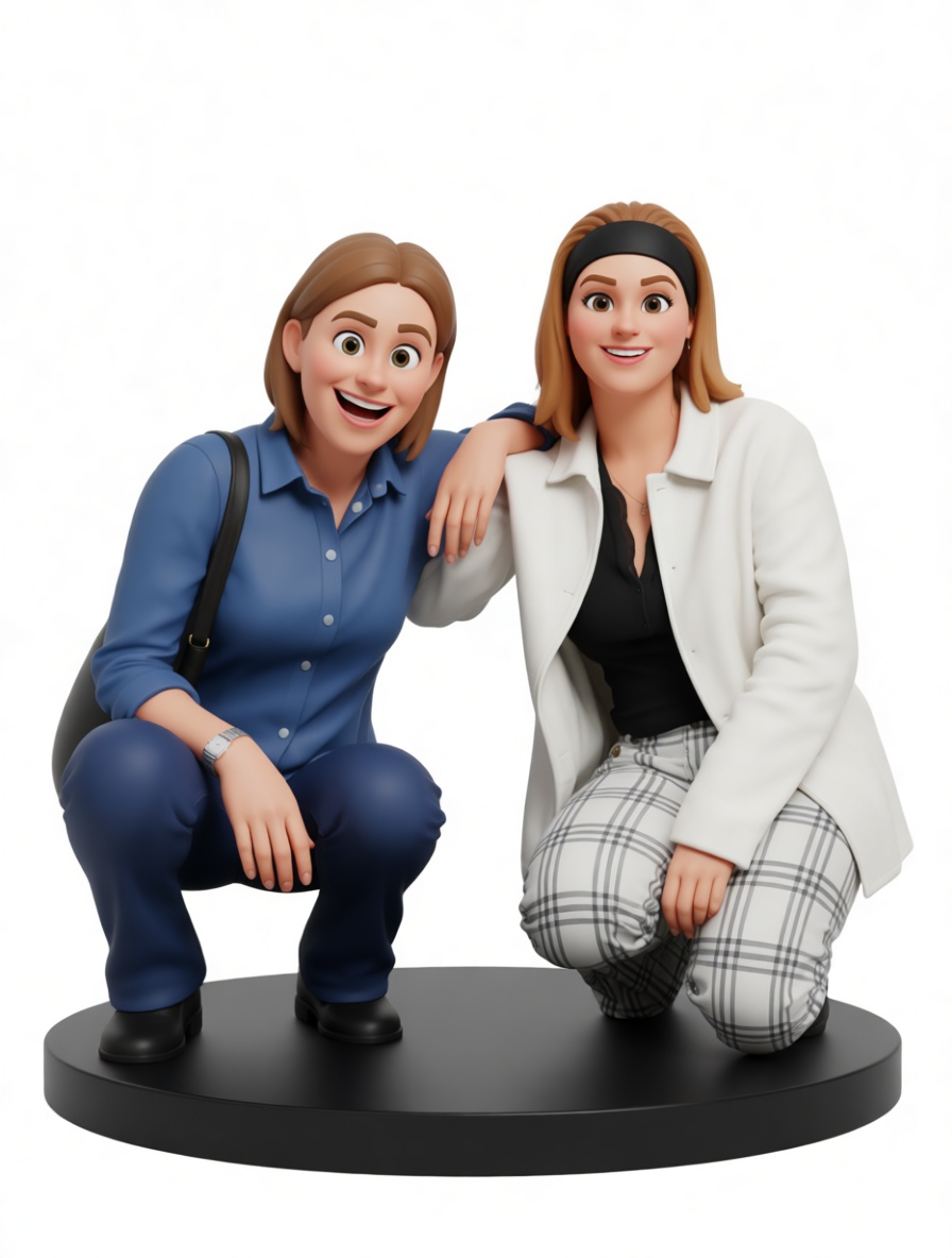 Two Women Figurine free 3D printable STL