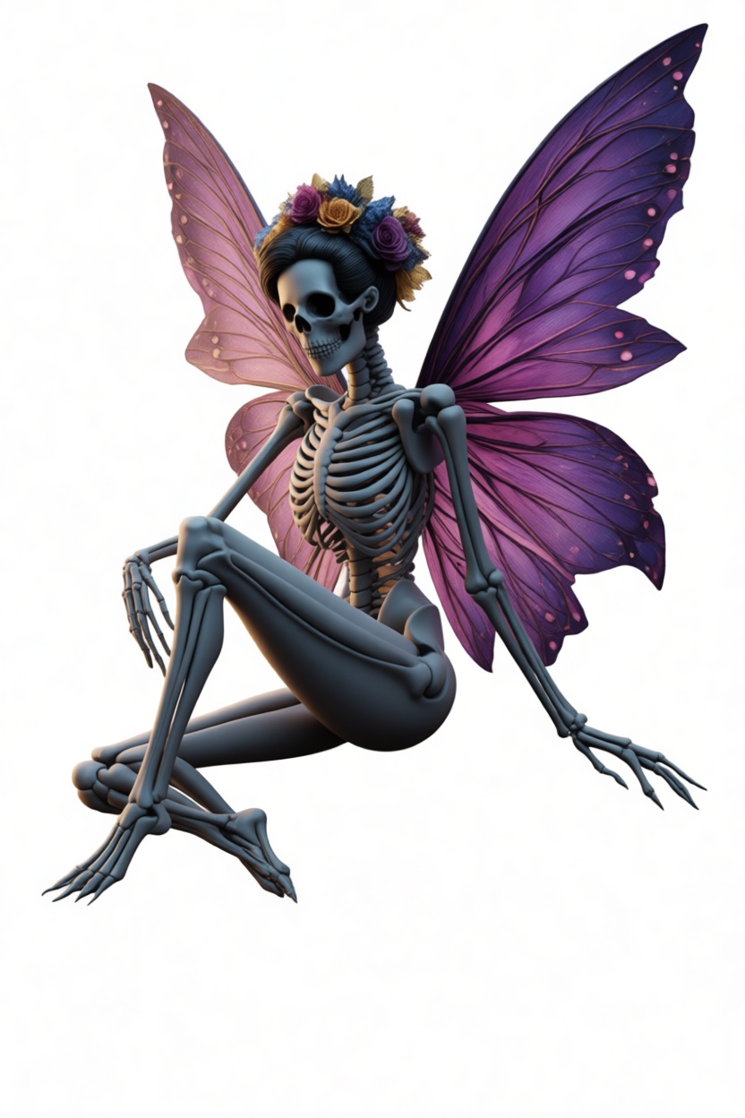 Skeleton Fairy Figurine free 3D printable STL