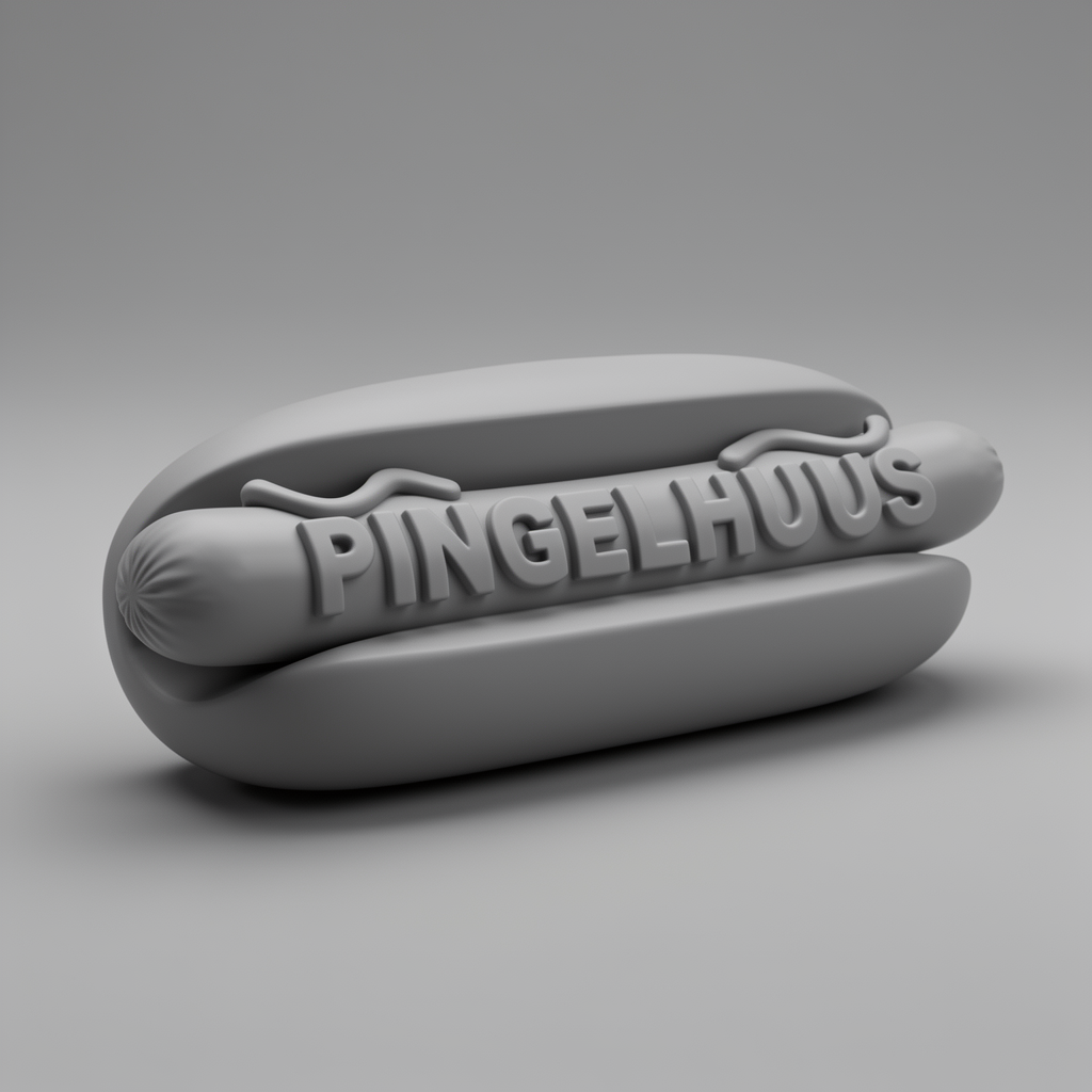 Bratwurst Im Brötchen Figurine free 3D printable STL