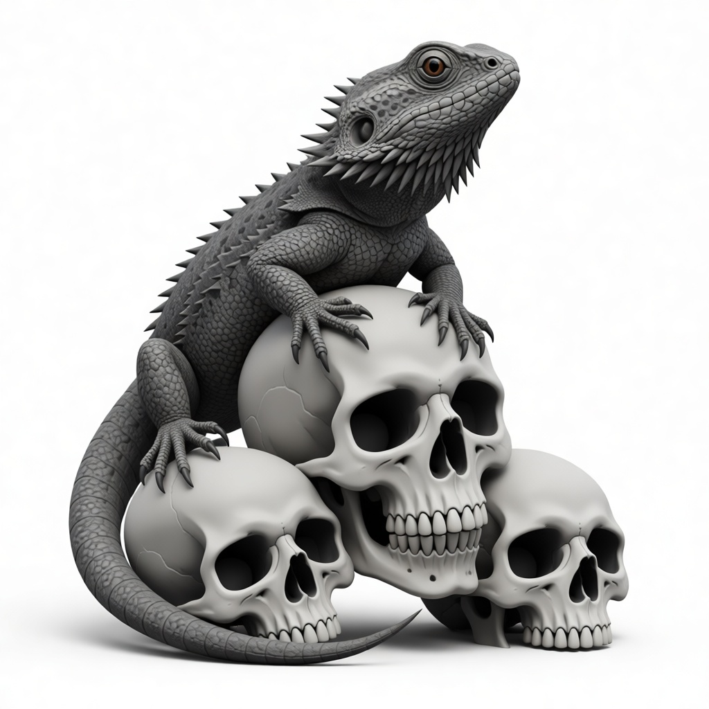 Bearded Dragon Figurine free 3D printable STL
