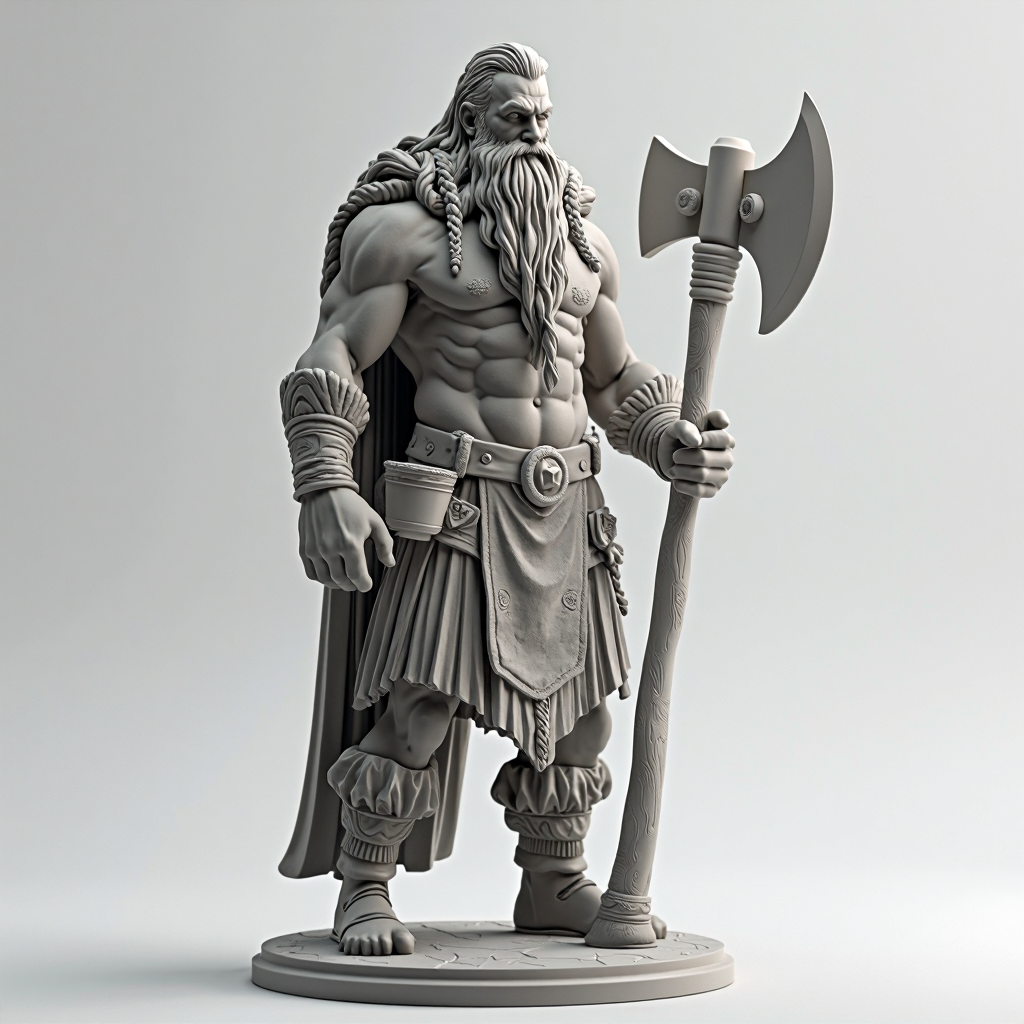 Braided Viking Warrior Figurine free 3D printable STL