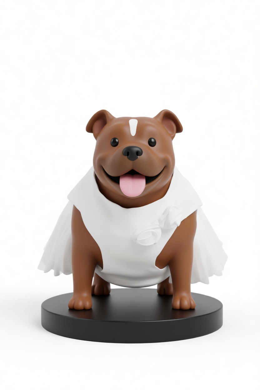 Staffordshire Bull Terrier Figurine free 3D printable STL