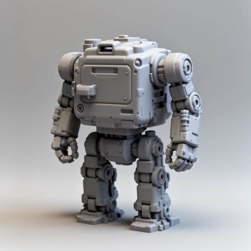 Chunky Robot Figurine free 3D printable STL