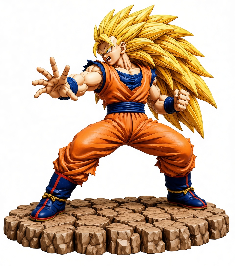 Super Saiyan 3 Goku Figurine free 3D printable STL