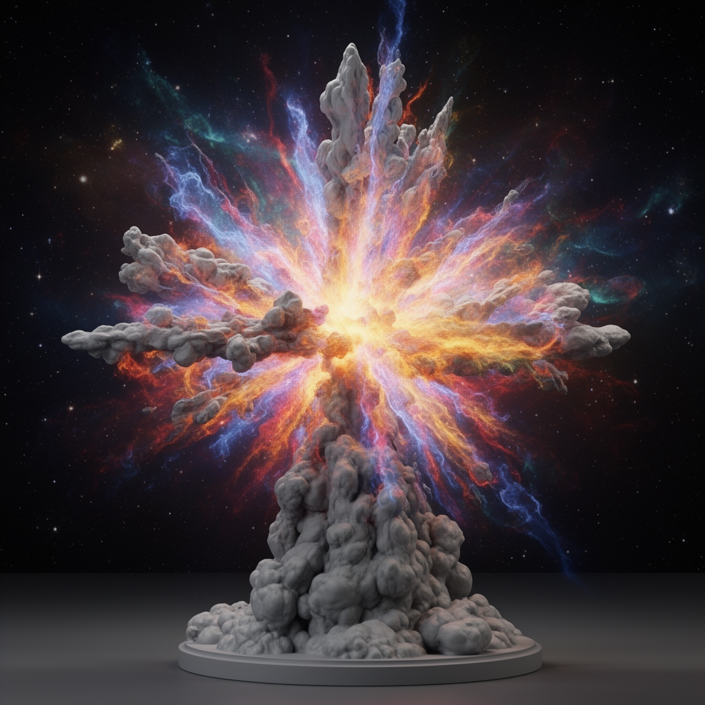 Supernova Explosion Sculpture free 3D printable STL