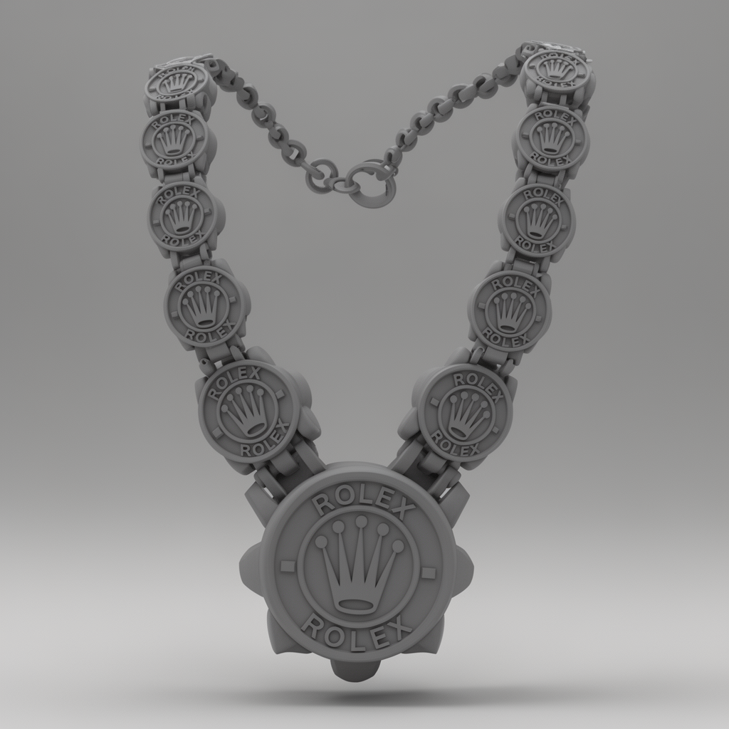 Rolex Logo Necklace free 3D printable STL