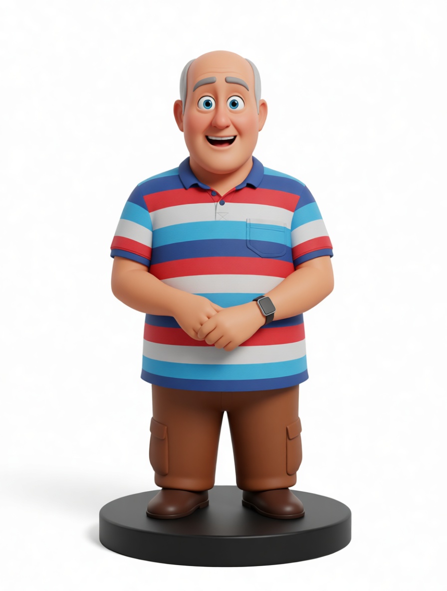Senior Man Figurine free 3D printable STL