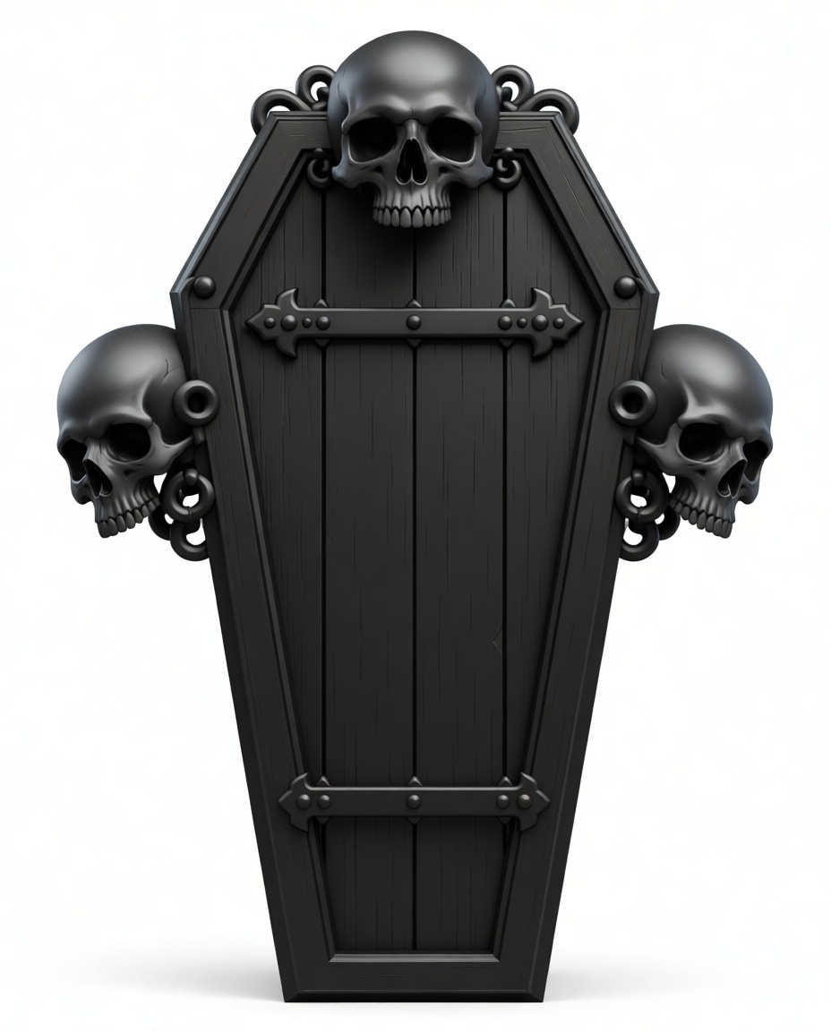Gothic Skull Coffin free 3D printable STL