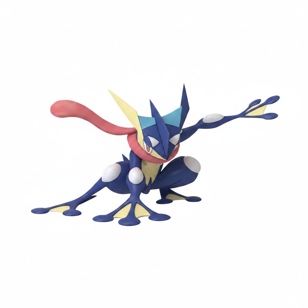 Greninja Figurine free 3D printable STL