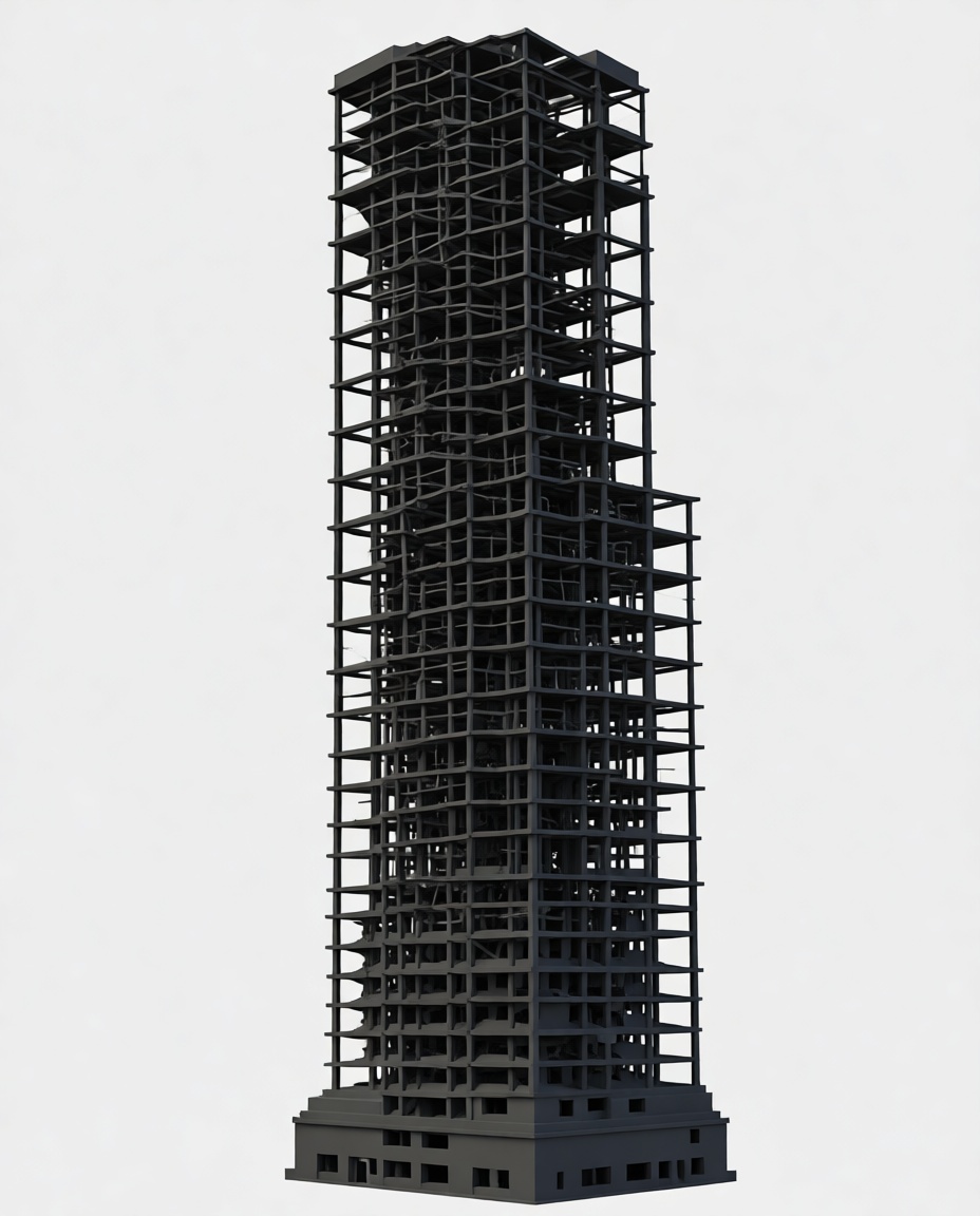 Skyscraper Frame Model free 3D printable STL