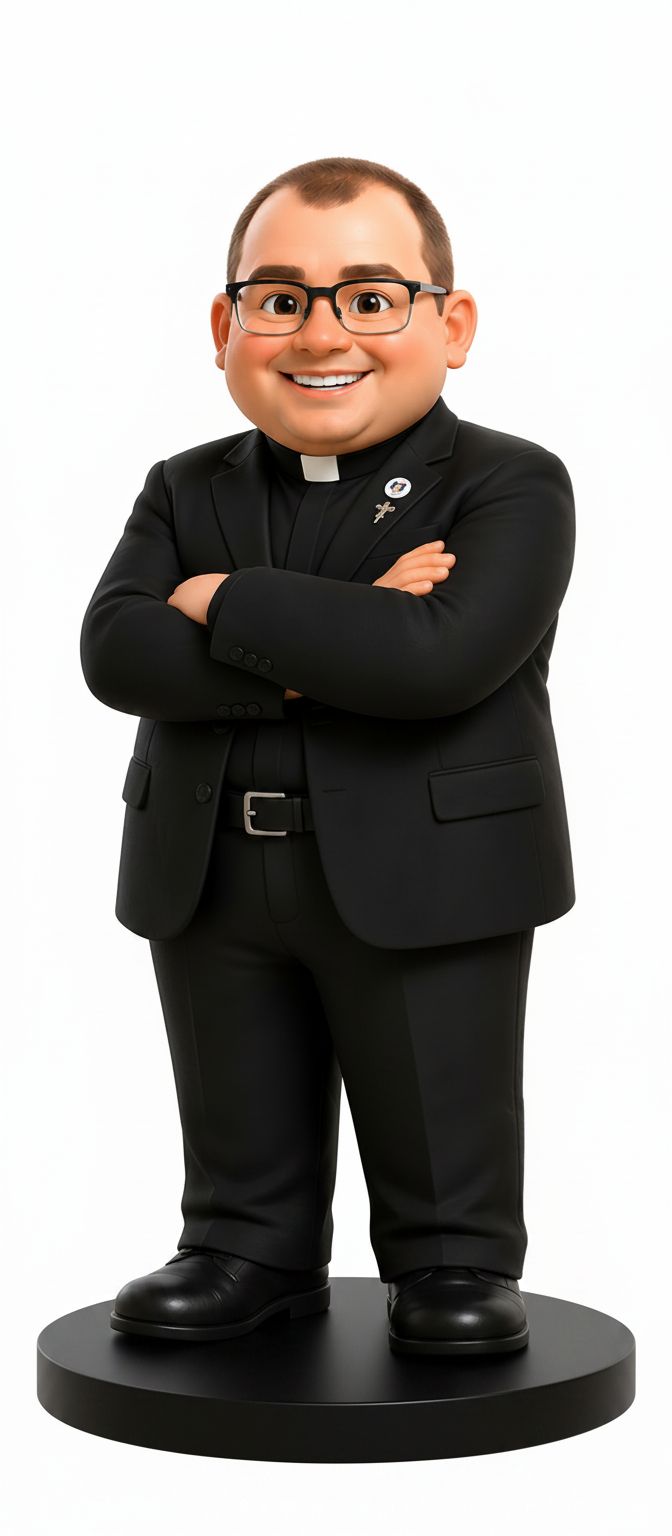 Cartoon Priest Figurine free 3D printable STL