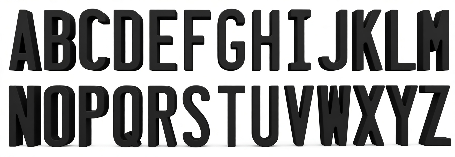 Block Letters Alphabet Set free 3D printable STL