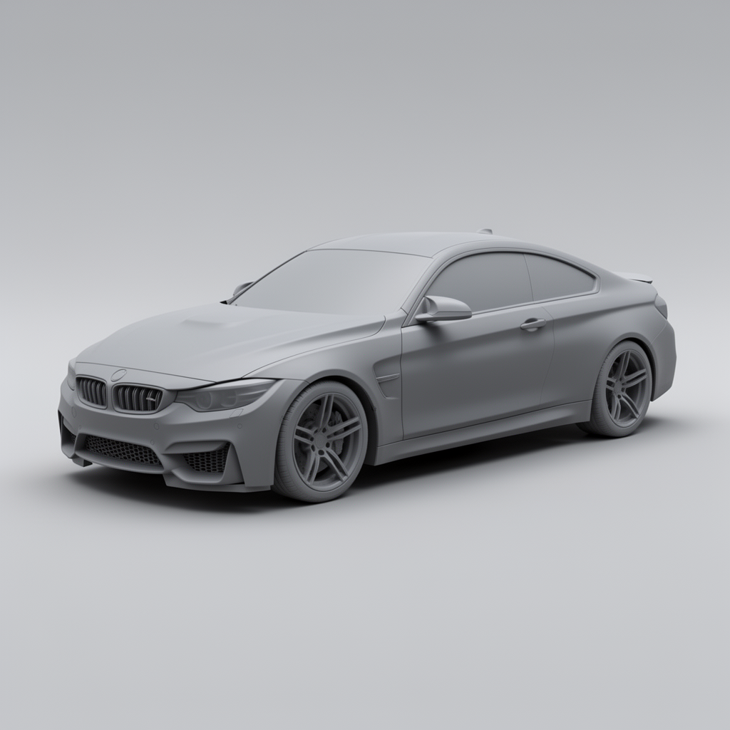 BMW M4 Car Model free 3D printable STL