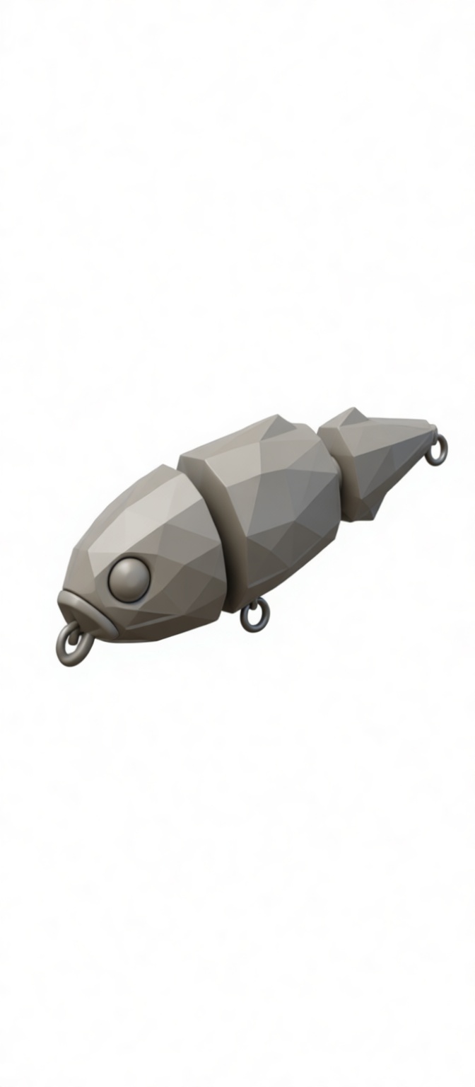 Segmented Fish Lure Model free 3D printable STL