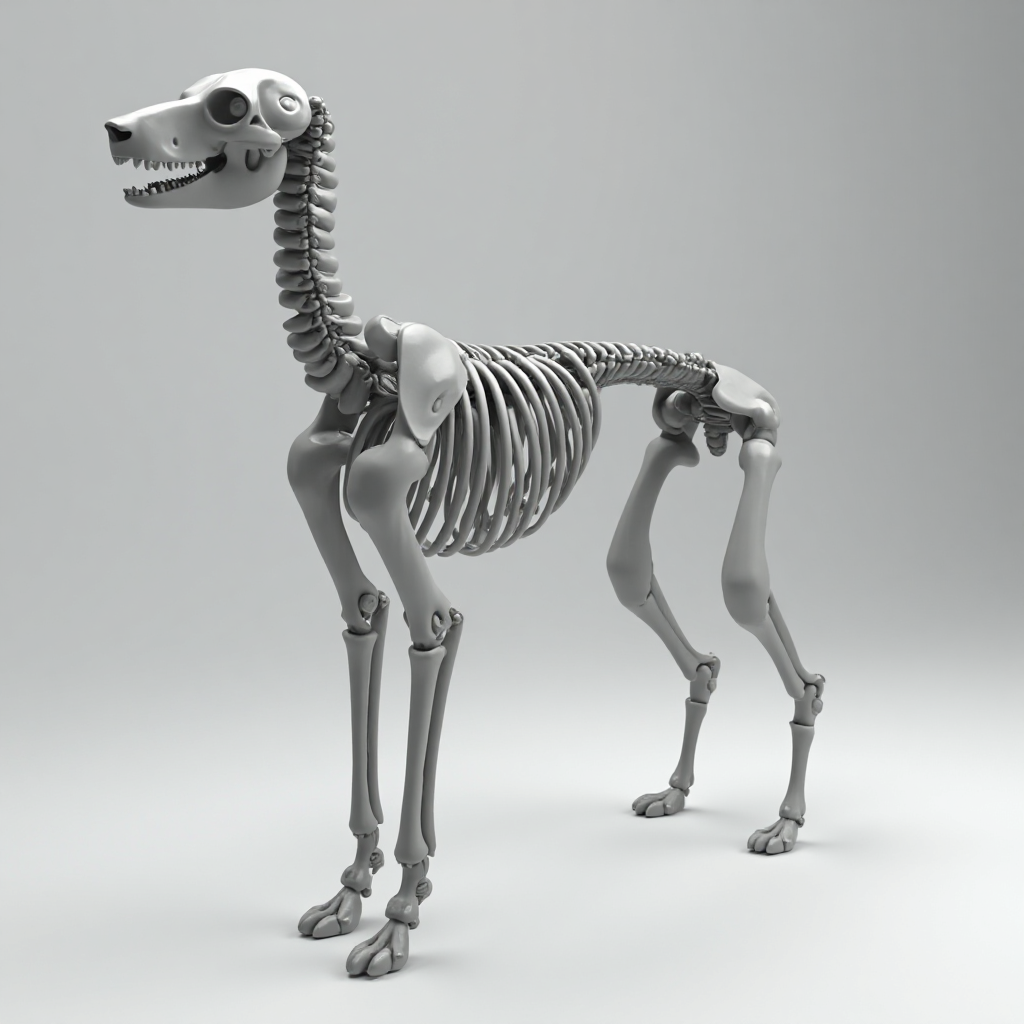 Greyhound Skeleton Model free 3D printable STL