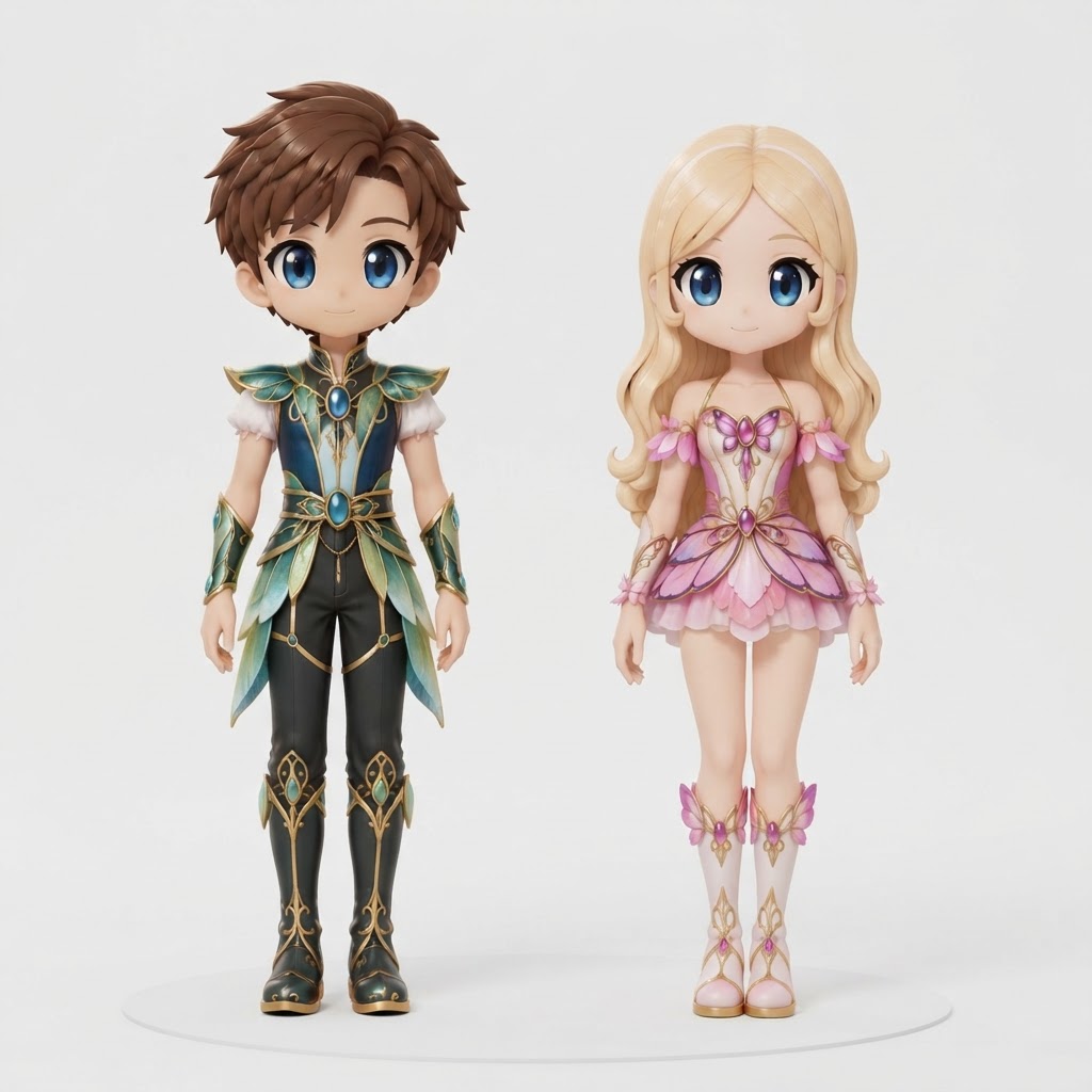 Fantasy Prince and Fairy Figurines free 3D printable STL