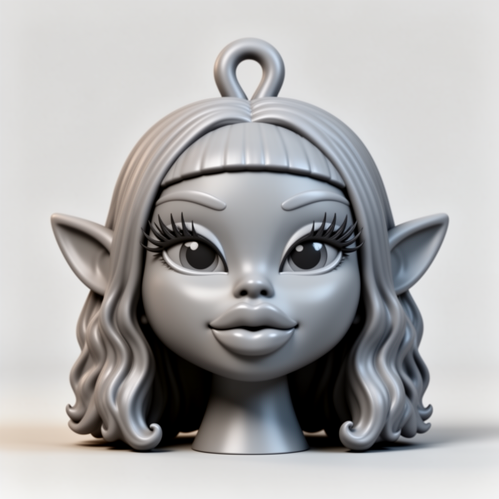 Bratz Elf Girl Head free 3D printable STL