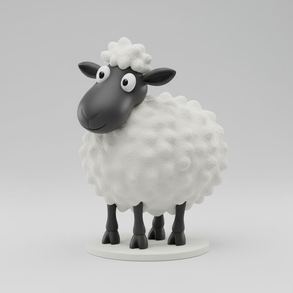 Cute Sheep Figurine free 3D printable STL