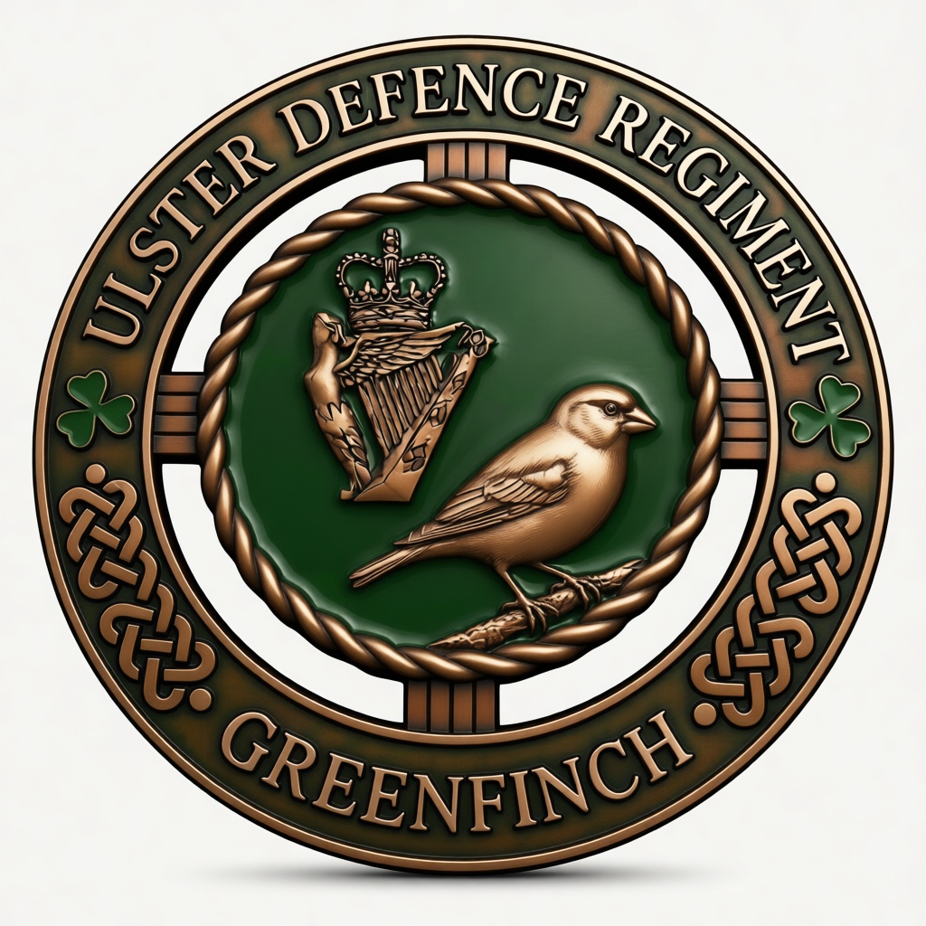Ulster Defence Regiment Greenfinch Emblem free 3D printable STL