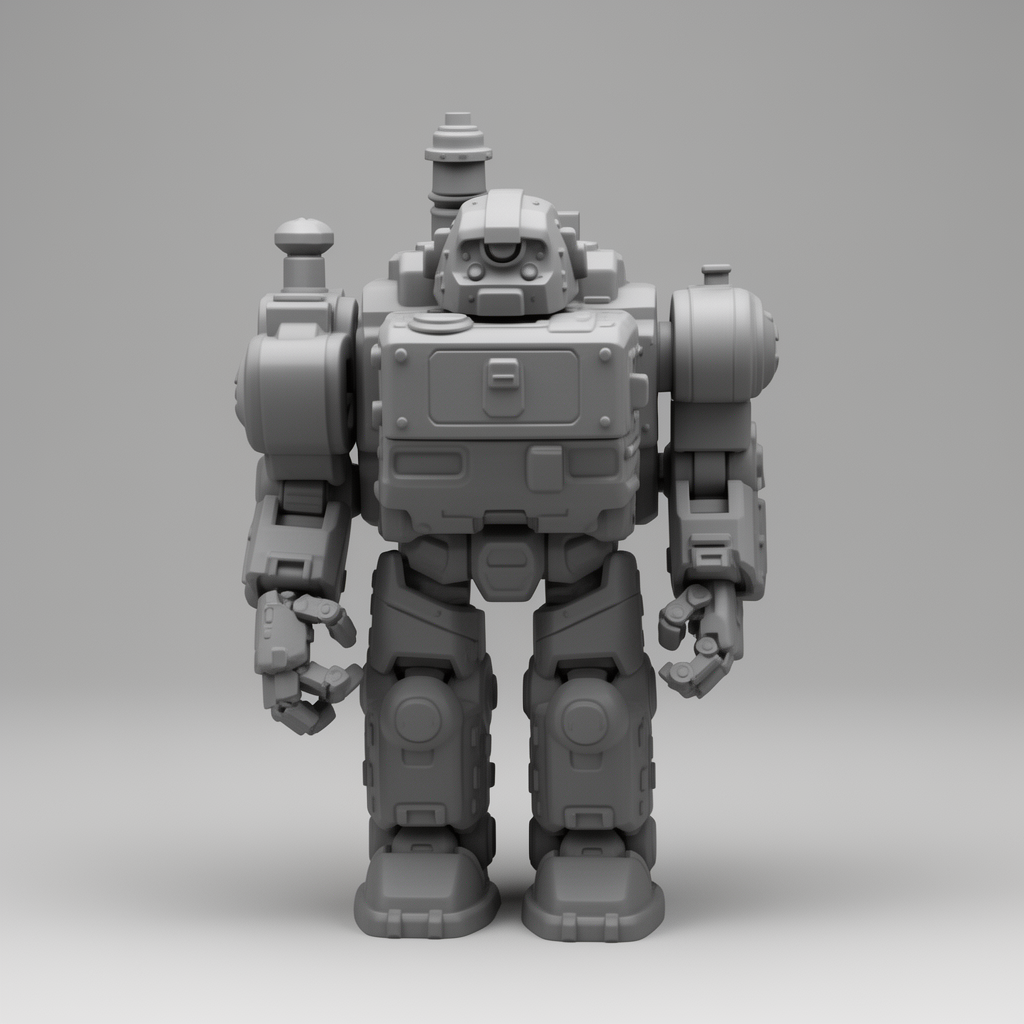 Chunky Robot Figurine free 3D printable STL