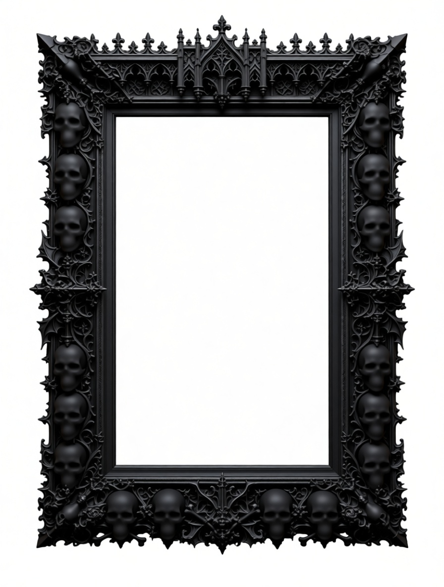 Gothic Skull Frame free 3D printable STL