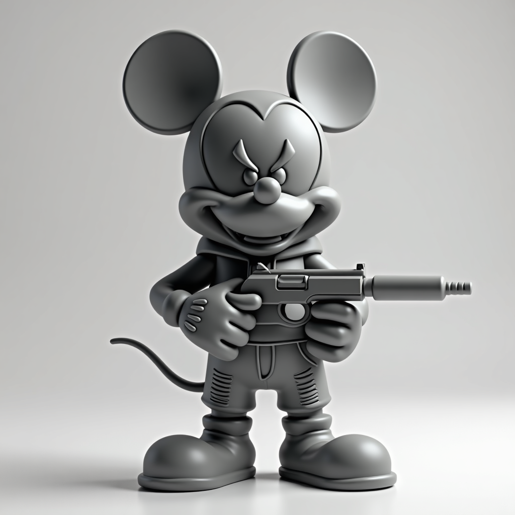 Gangster Mickey Mouse Holder free 3D printable STL