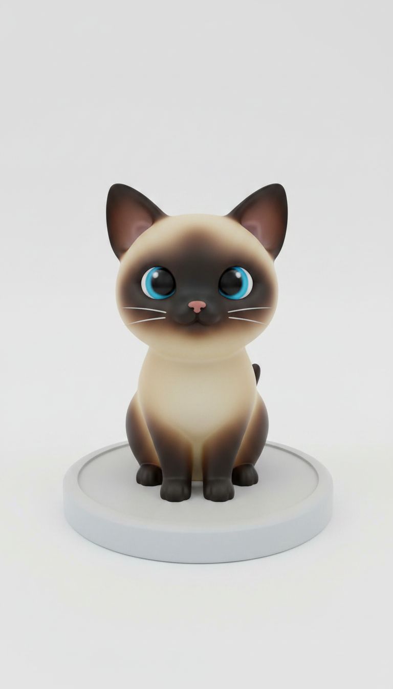 Siamese Cat Figurine free 3D printable STL