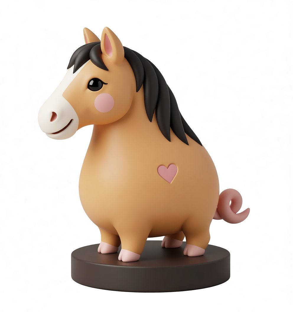 Cute Cartoon Horse Figurine free 3D printable STL