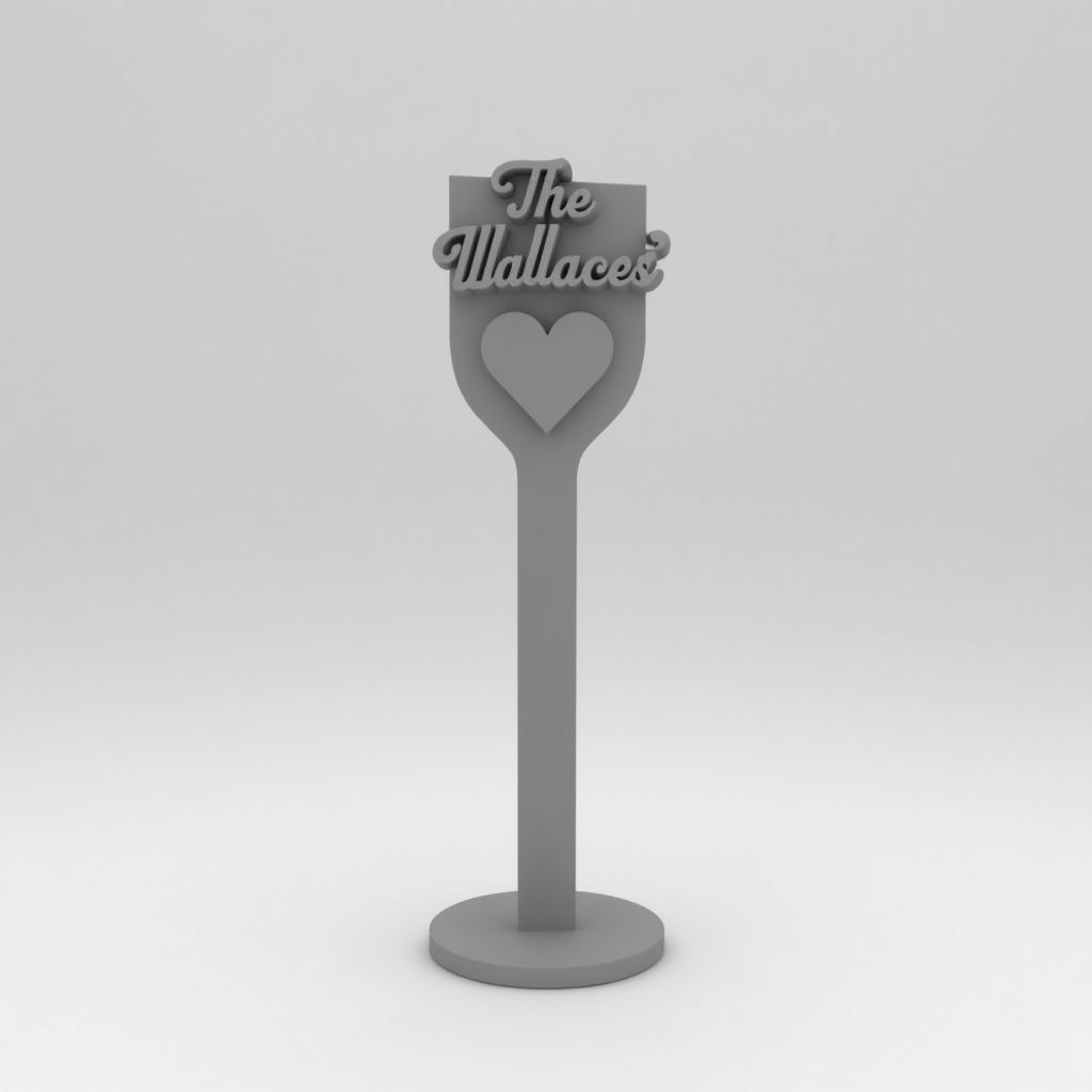 Heart-Shaped Drink Stirrer free 3D printable STL