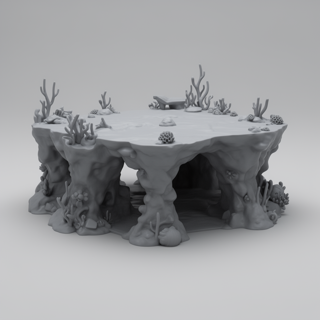 Sea Cave Floor Platform free 3D printable STL