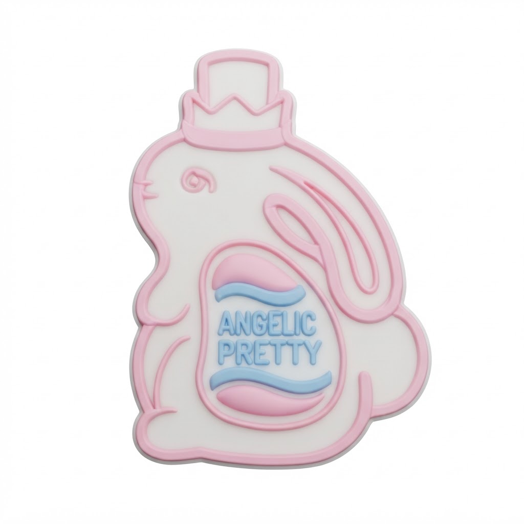 Angelic Pretty Bunny Badge free 3D printable STL