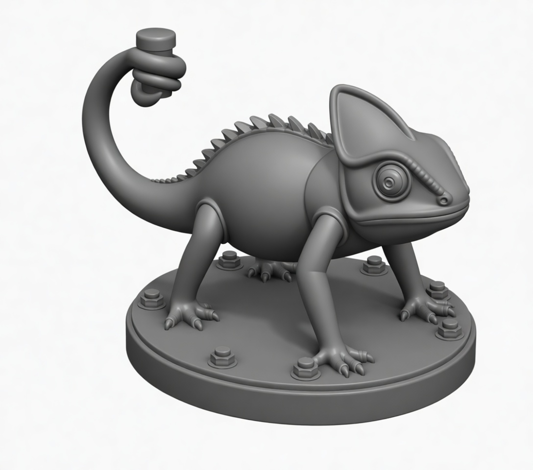 Chameleon Figurine free 3D printable STL