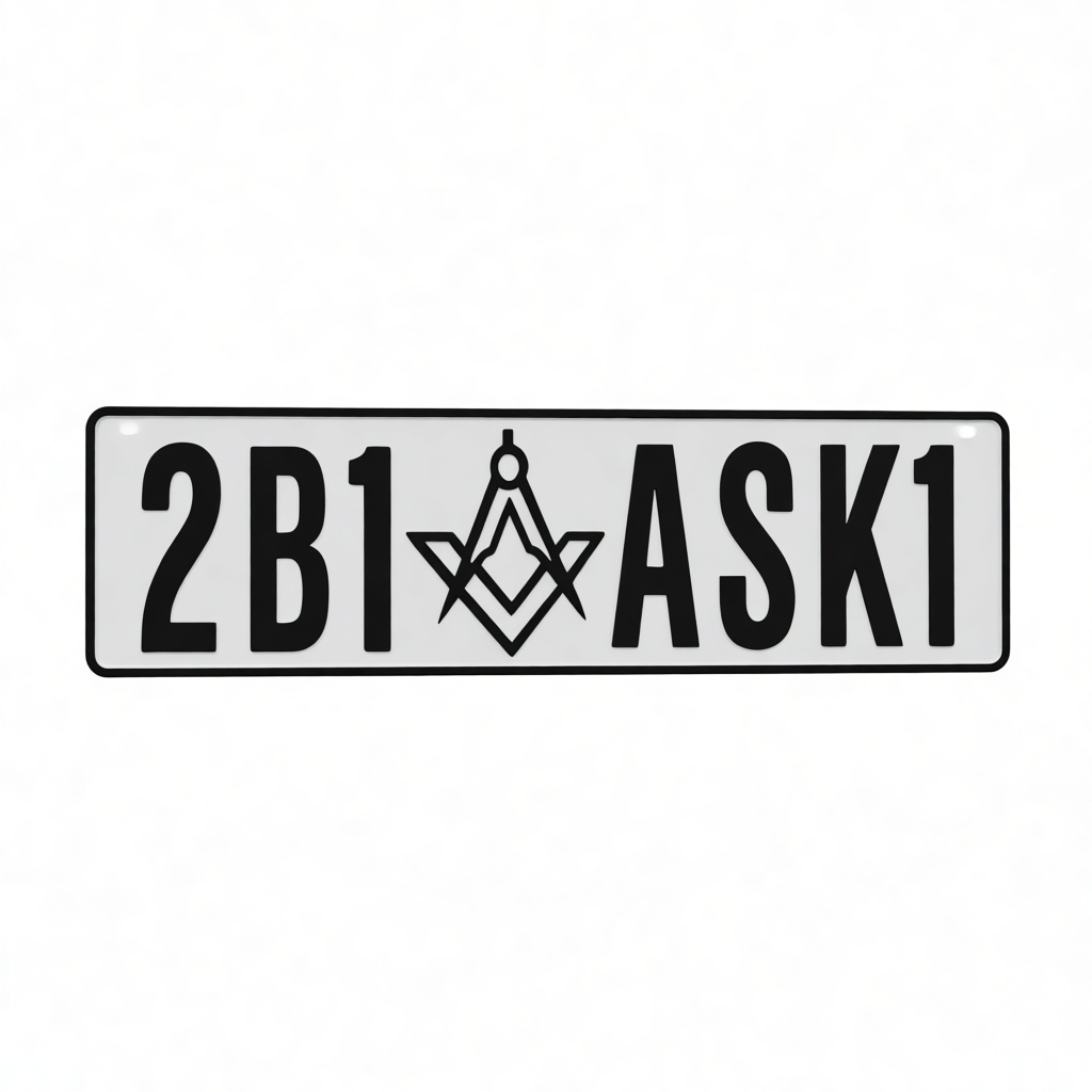 2B1ASK1 License Plate free 3D printable STL