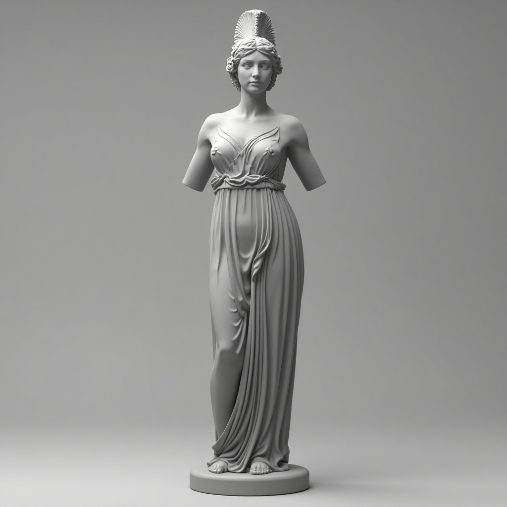 Victorian Woman Sculpture free 3D printable STL