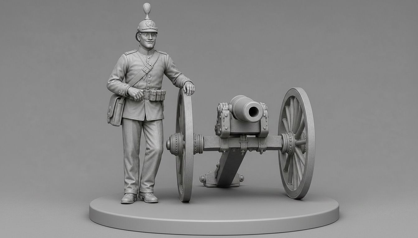 Napoleonic Artilleryman Figurine free 3D printable STL