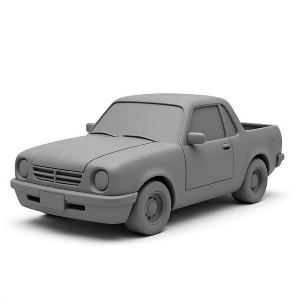 Retro Pickup Truck Model free 3D printable STL