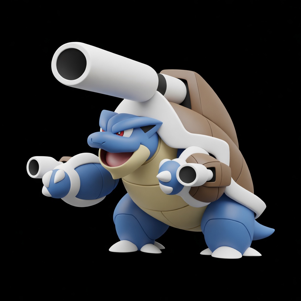 Blastoise 3D Figurine free 3D printable STL