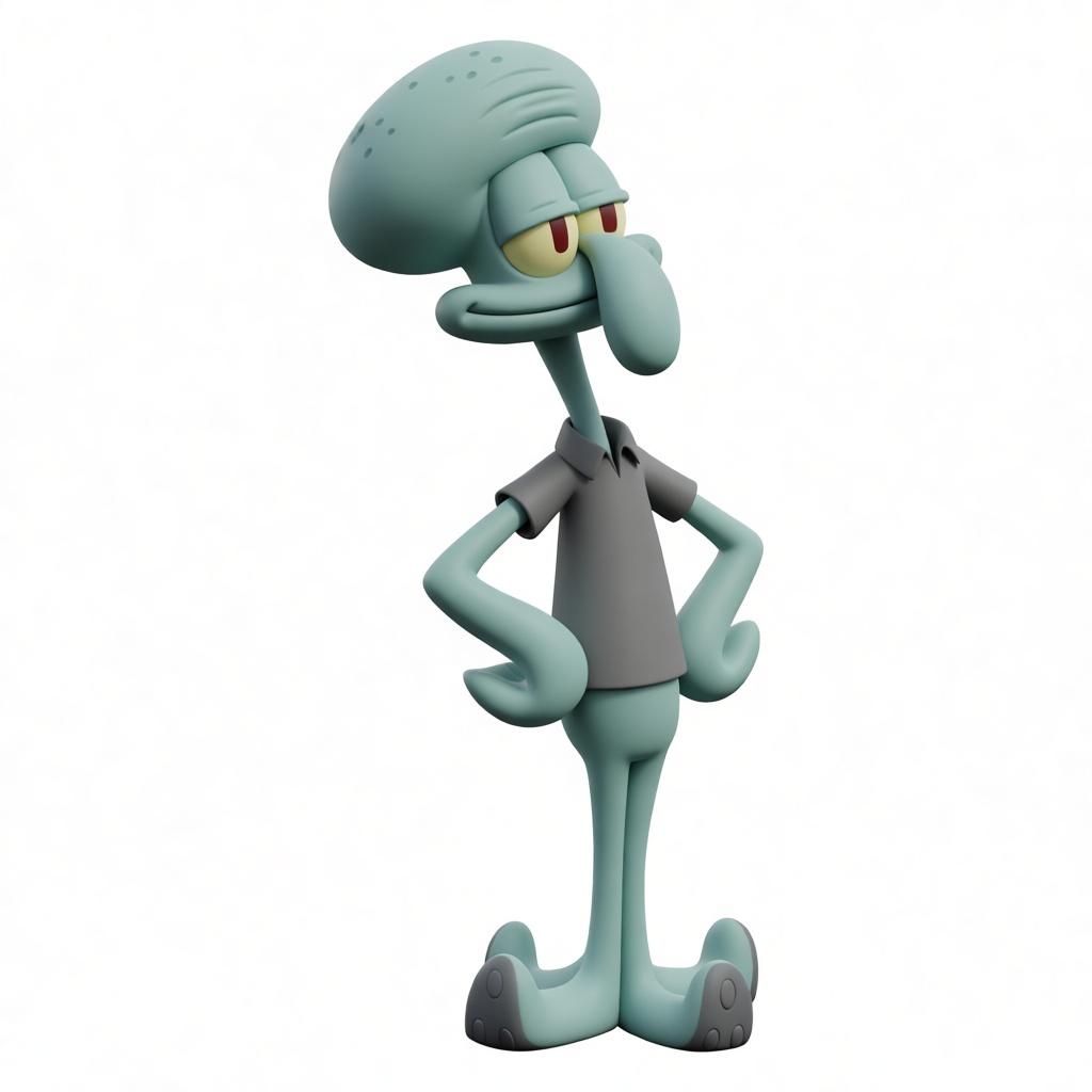 Squidward Tentacles Figurine free 3D printable STL