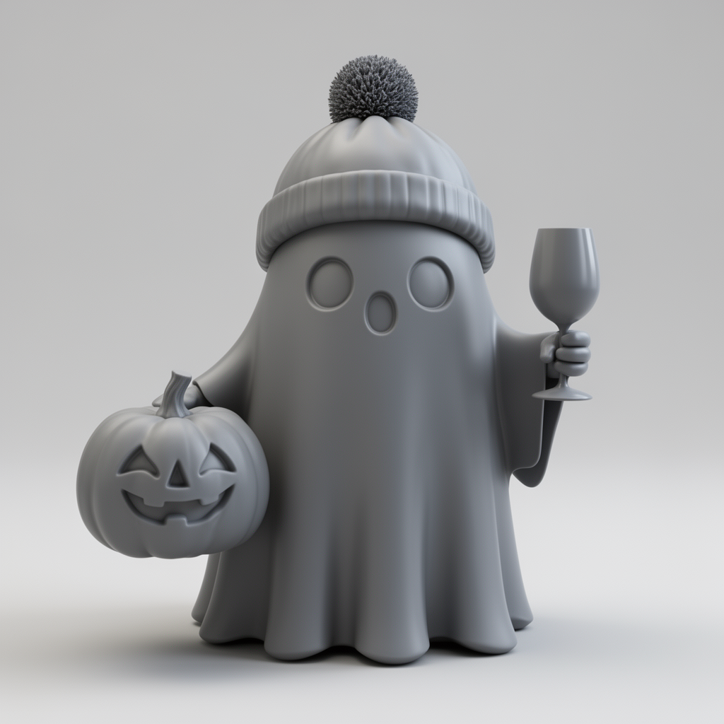 Cute Ghost Figurine free 3D printable STL