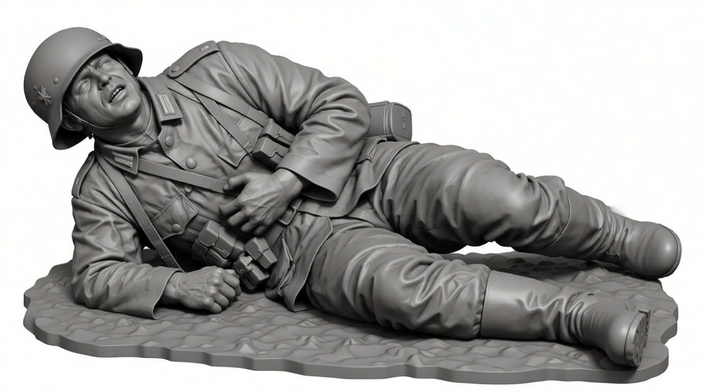 WWII German Soldier Figurine free 3D printable STL