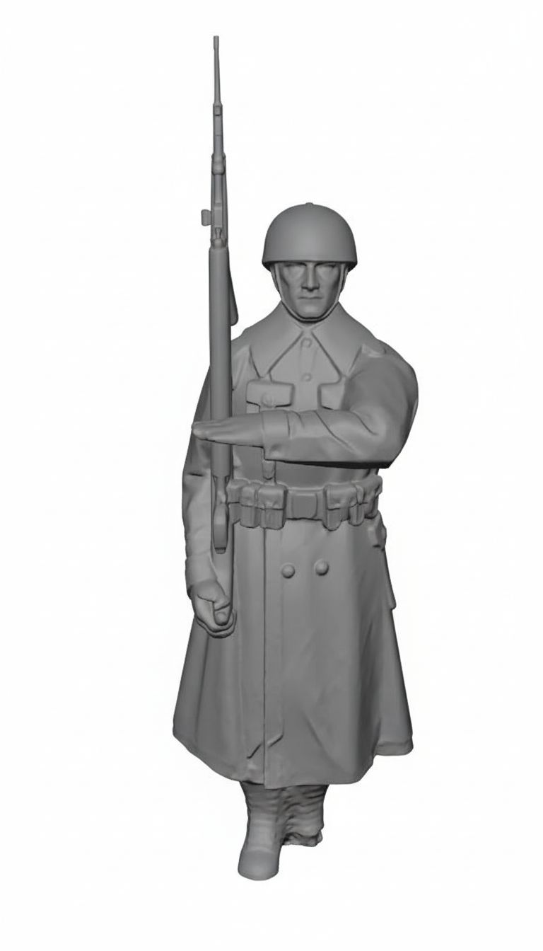 World War II Soldier Figurine free 3D printable STL