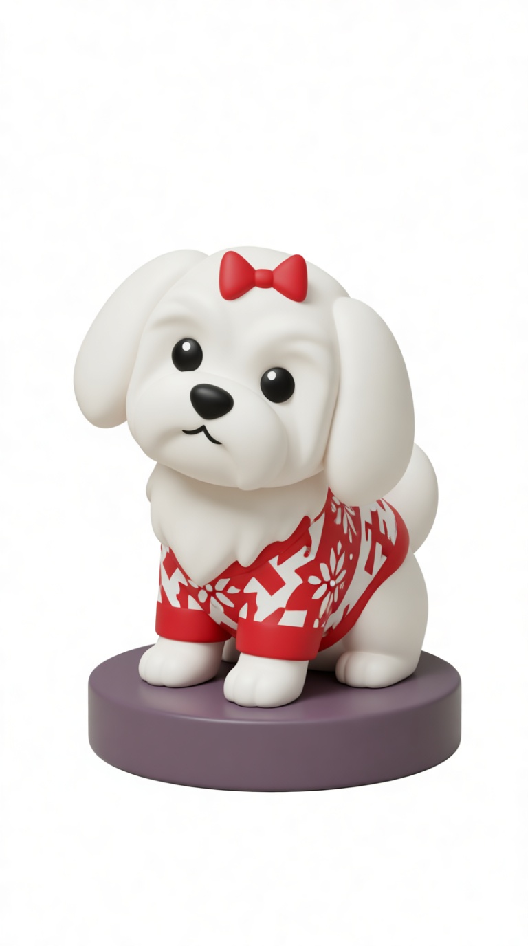 Maltese Dog Figurine free 3D printable STL
