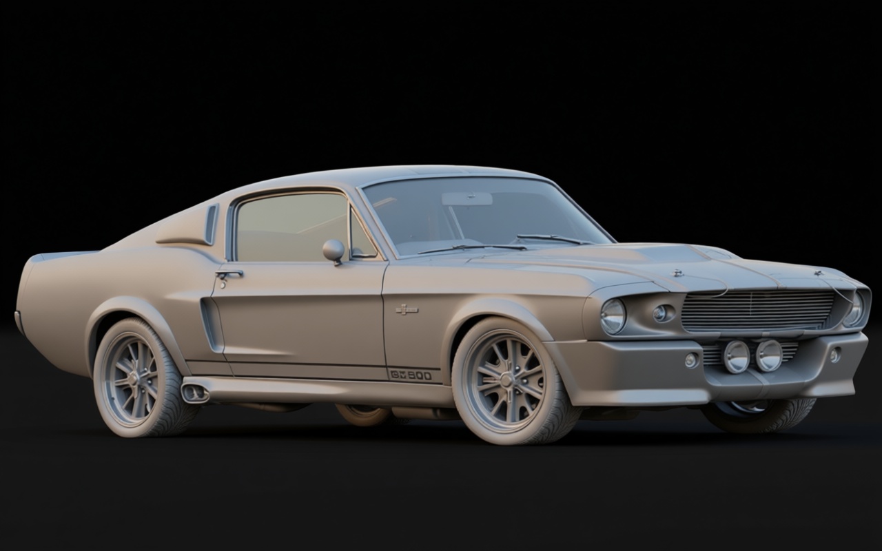 1967 Ford Mustang GT500 Model free 3D printable STL