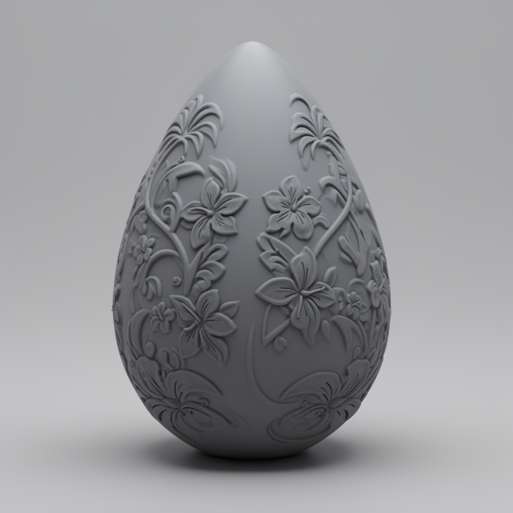 Hawaiian Art Egg Sculpture free 3D printable STL