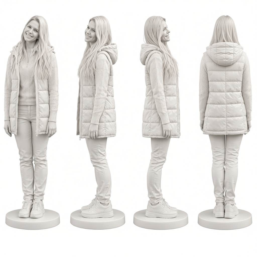 Smiling Woman Figurine free 3D printable STL