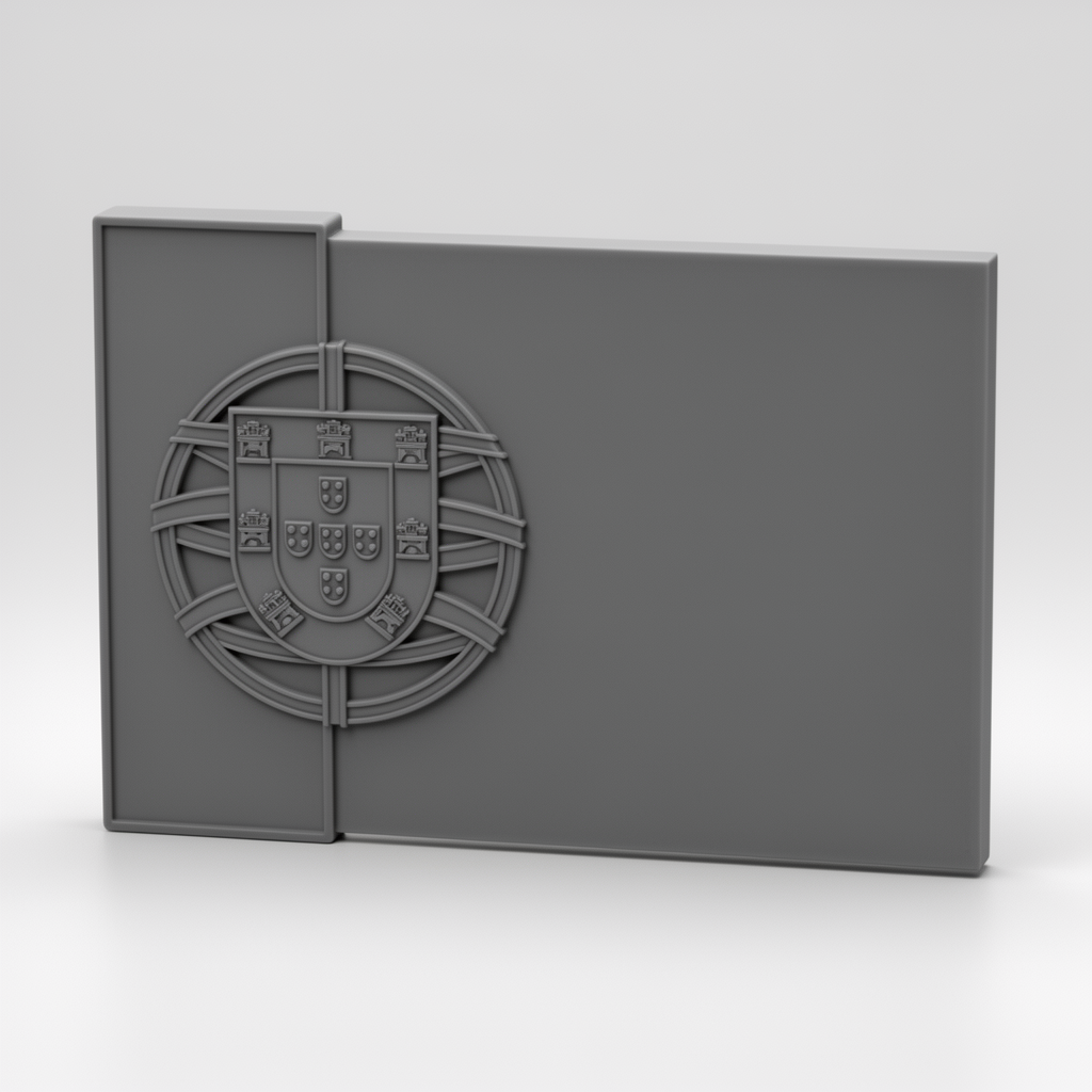 Portugal Flag Rectangle free 3D printable STL