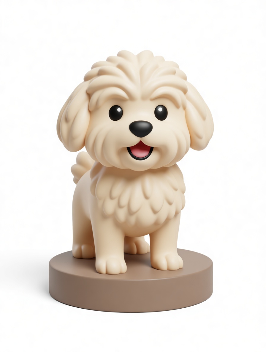 Maltese Dog Figurine free 3D printable STL