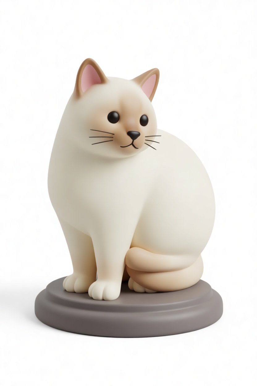 Siamese Cat Figurine free 3D printable STL