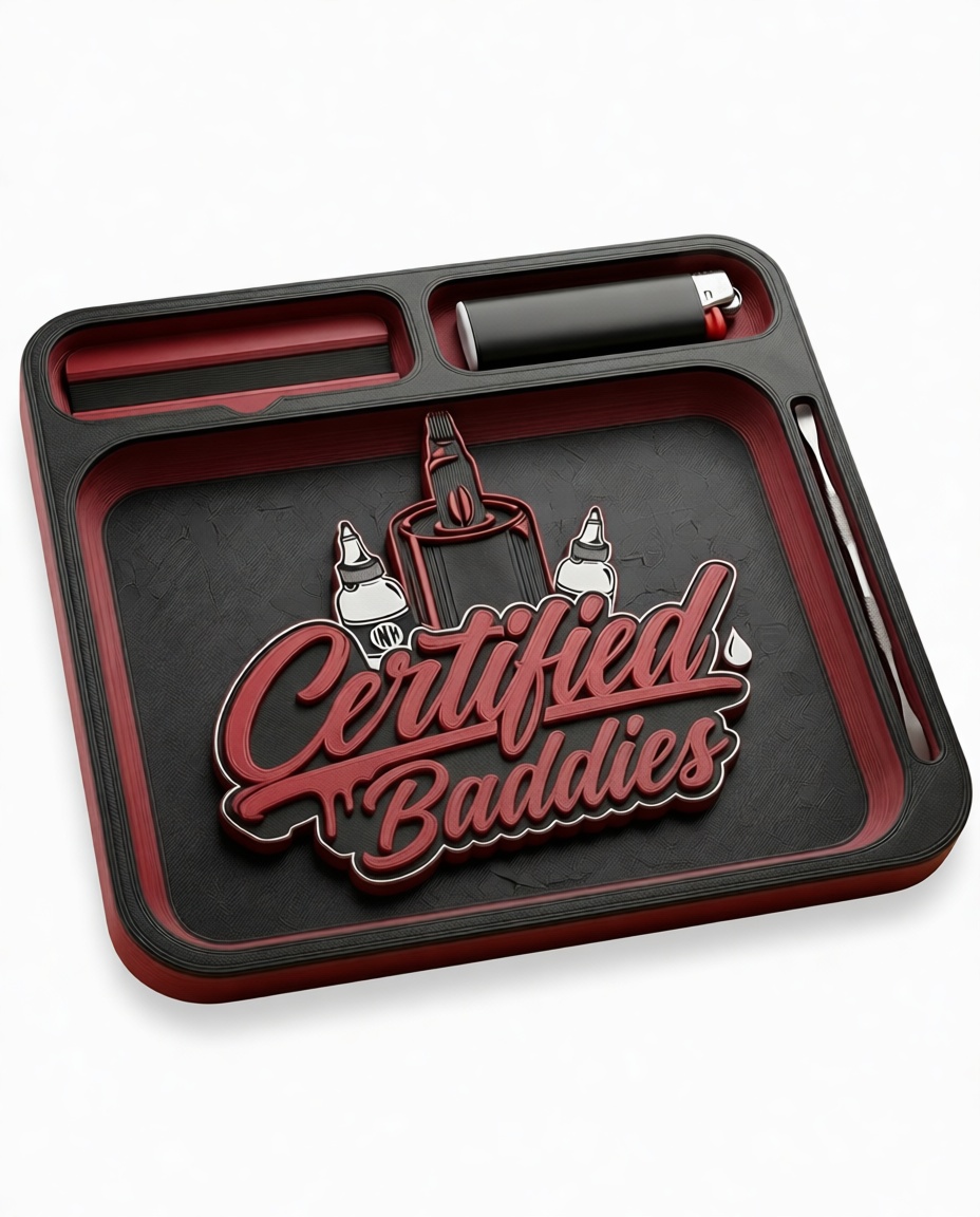Certified Baddies Rolling Tray free 3D printable STL