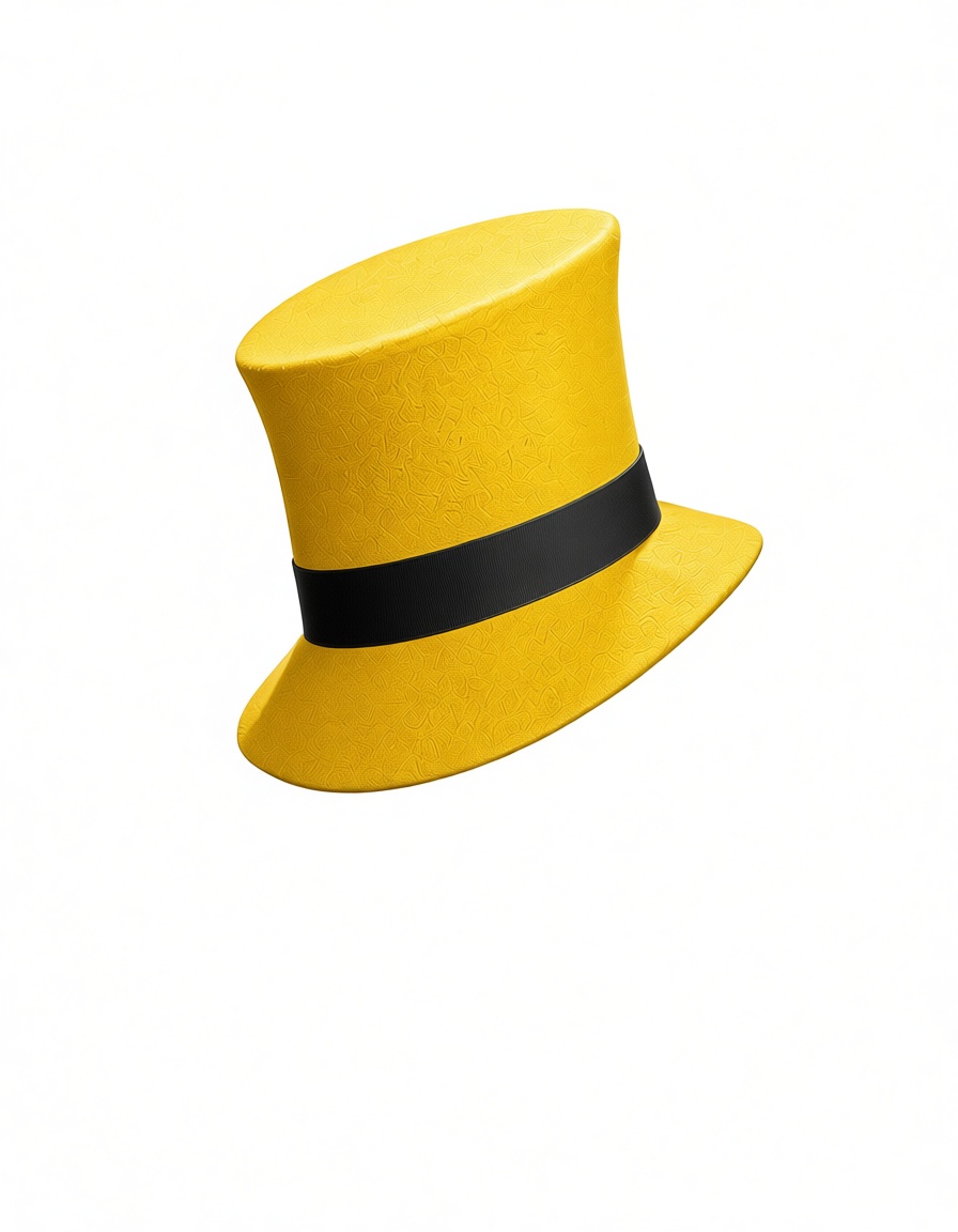 Yellow Top Hat Model free 3D printable STL